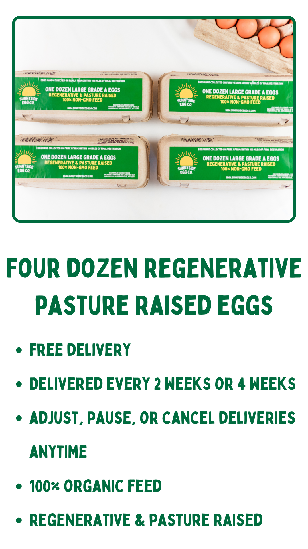 Four Dozen Pasture Raised Eggs